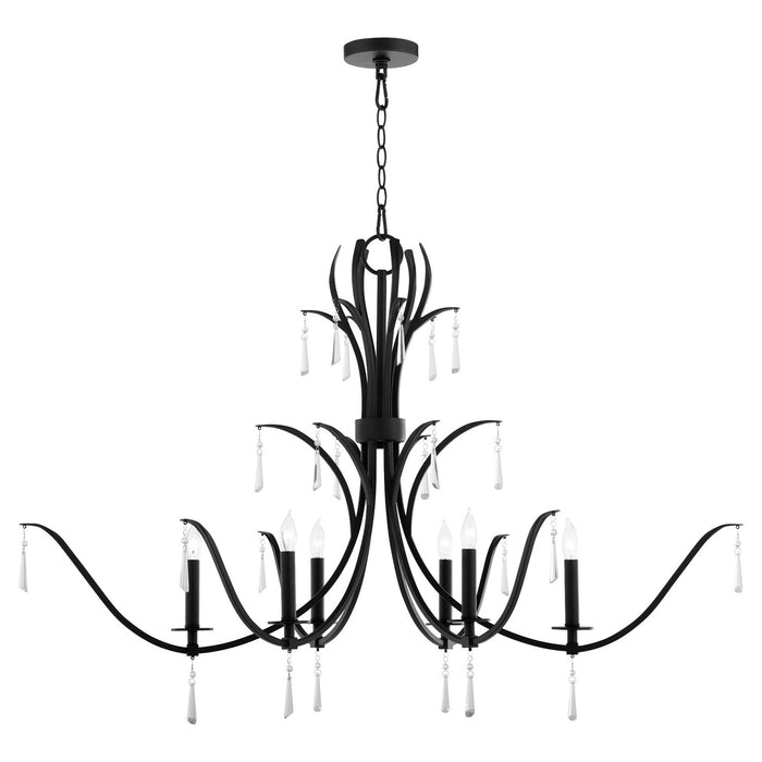 Myhouse Lighting Quorum - 620-6-59 - Six Light Chandelier - Majesty - Matte Black