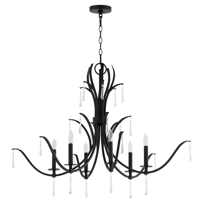 Myhouse Lighting Quorum - 621-6-59 - Six Light Chandelier - Majesty - Matte Black