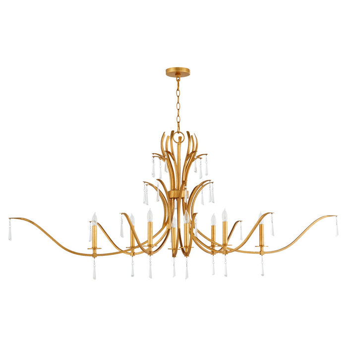 Myhouse Lighting Quorum - 621-8-74 - Eight Light Chandelier - Majesty - Gold Leaf