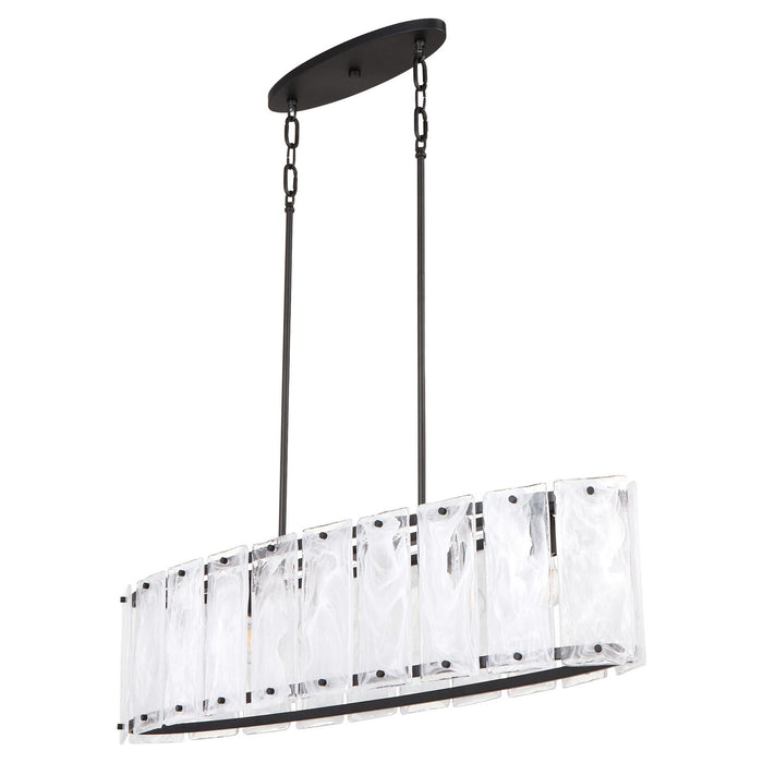 Myhouse Lighting Quorum - 6575-6-59 - Six Light Linear Pendant - Prestige - Matte Black