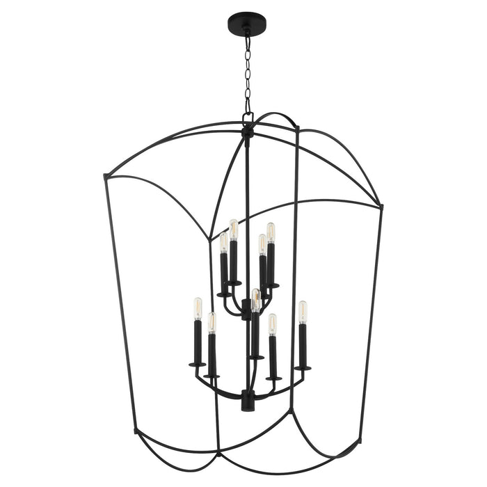 Myhouse Lighting Quorum - 6812-9-59 - Nine Light Entry - Mantle - Matte Black