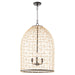 Myhouse Lighting Quorum - 6902-3-59 - Three Light Pendant - Rattan - Matte Black