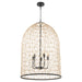 Myhouse Lighting Quorum - 6902-5-59 - Five Light Pendant - Rattan - Matte Black