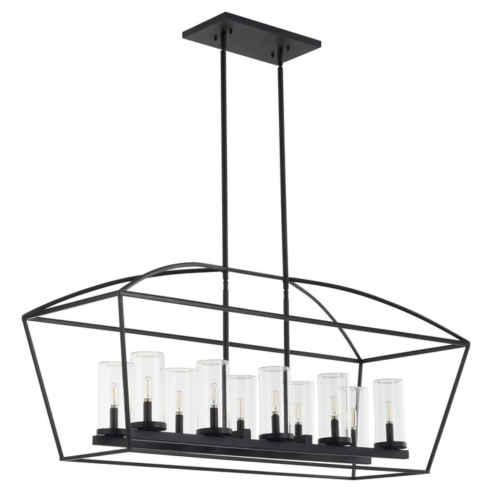 Myhouse Lighting Quorum - 71-10-59 - Ten Light Linear Chandelier - Odeon - Matte Black