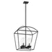 Myhouse Lighting Quorum - 71-4-59 - Four Light Pendant - Odeon - Matte Black