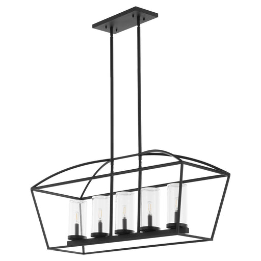 Myhouse Lighting Quorum - 71-5-59 - Five Light Linear Chandelier - Odeon - Matte Black