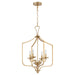 Myhouse Lighting Quorum - 8021-4-80 - Four Light Entry - Maryse - Aged Brass