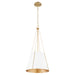 Myhouse Lighting Quorum - 862-1-0880 - One Light Pendant - Denise - Studio White w/ Aged Brass