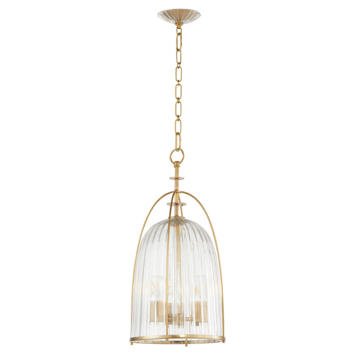 Myhouse Lighting Quorum - 863-3-80 - Three Light Pendant - Alice - Aged Brass