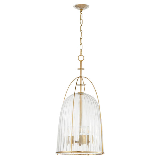 Myhouse Lighting Quorum - 864-3-80 - Three Light Pendant - Alice - Aged Brass