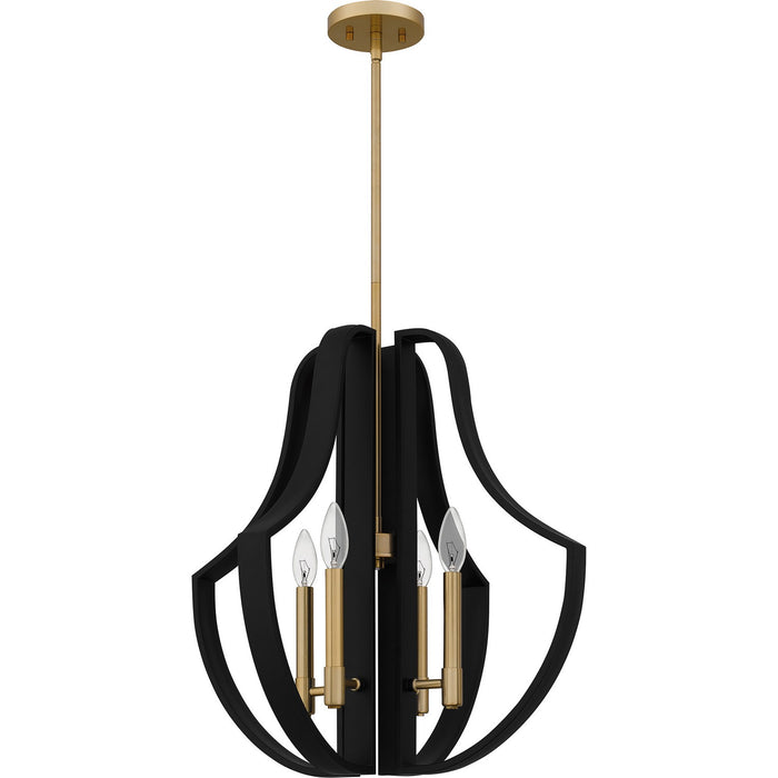 Myhouse Lighting Quoizel - QP6188MBK - Four Light Pendant - Quoizel Pendant - Matte Black