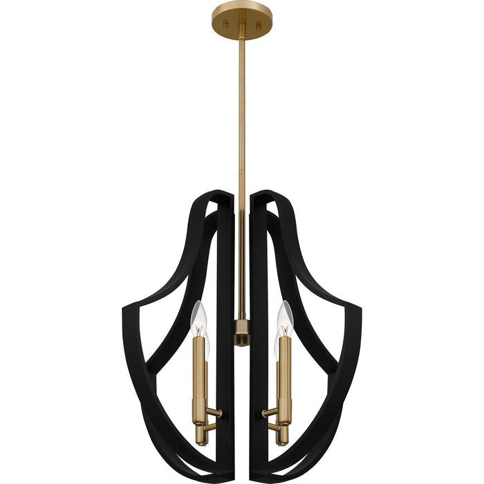 Myhouse Lighting Quoizel - QP6188MBK - Four Light Pendant - Quoizel Pendant - Matte Black