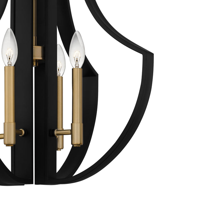 Myhouse Lighting Quoizel - QP6188MBK - Four Light Pendant - Quoizel Pendant - Matte Black