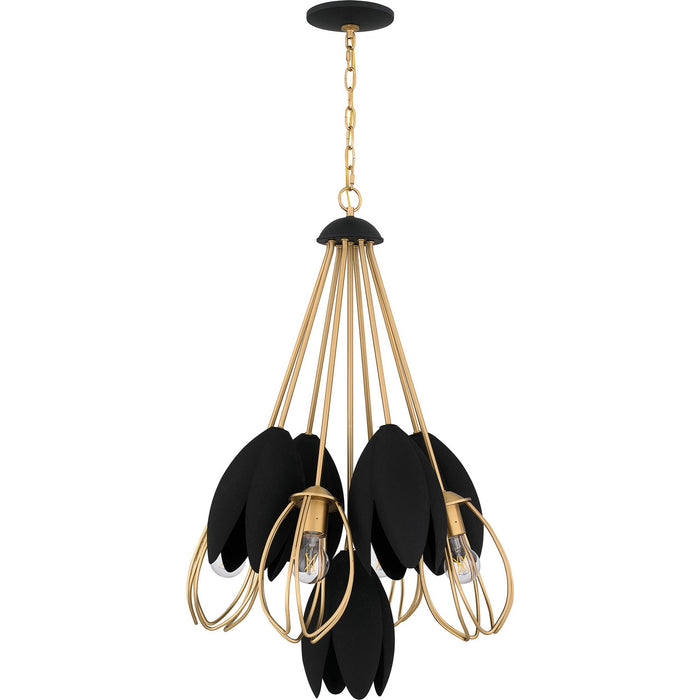 Myhouse Lighting Quoizel - QP6214BWS - Four Light Pendant - Quoizel Pendant - Brushed Weathered Brass