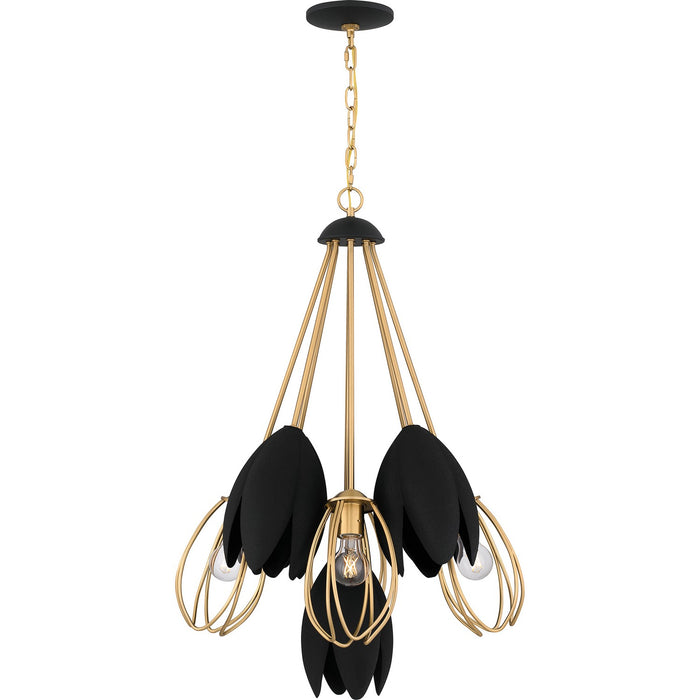 Myhouse Lighting Quoizel - QP6214BWS - Four Light Pendant - Quoizel Pendant - Brushed Weathered Brass