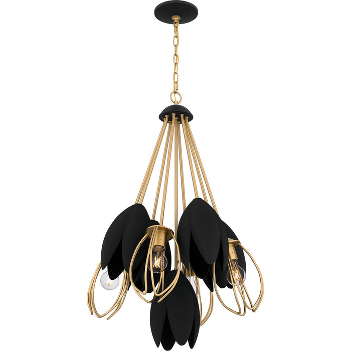 Myhouse Lighting Quoizel - QP6214BWS - Four Light Pendant - Quoizel Pendant - Brushed Weathered Brass