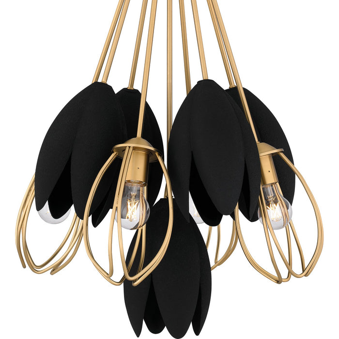 Myhouse Lighting Quoizel - QP6214BWS - Four Light Pendant - Quoizel Pendant - Brushed Weathered Brass