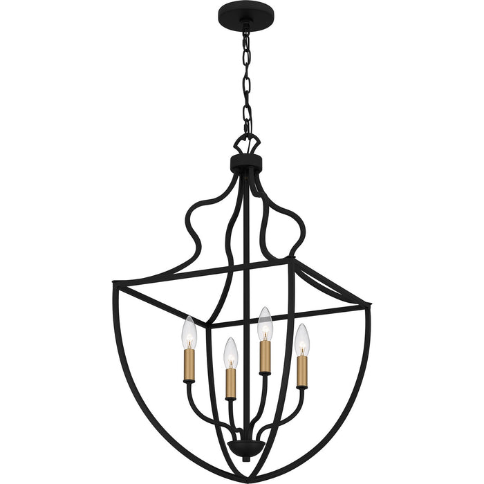 Myhouse Lighting Quoizel - QP6215MBK - Four Light Pendant - Quoizel Pendant - Matte Black