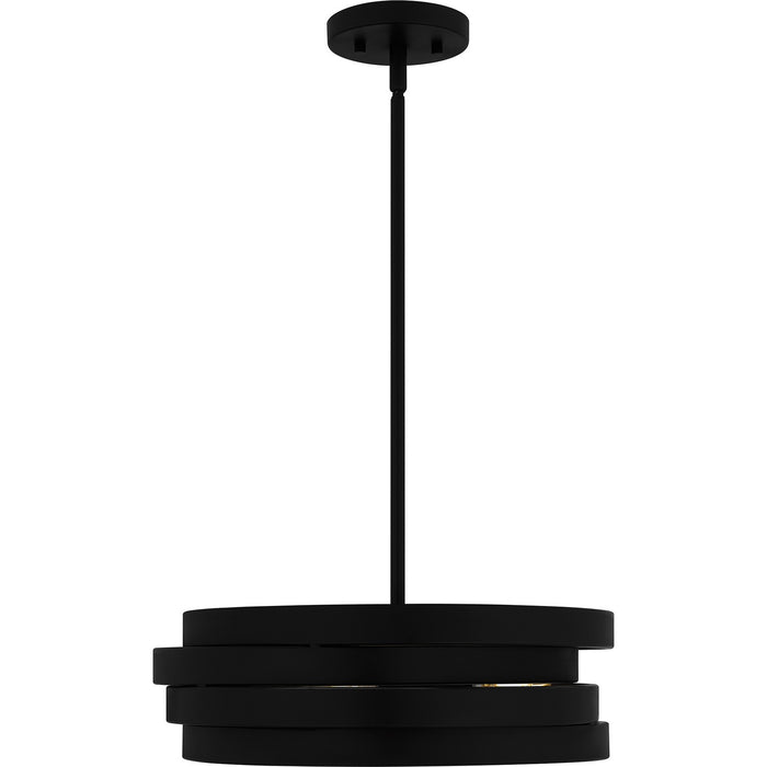 Myhouse Lighting Quoizel - QP6223MBK - Three Light Pendant - Quoizel Pendant - Matte Black