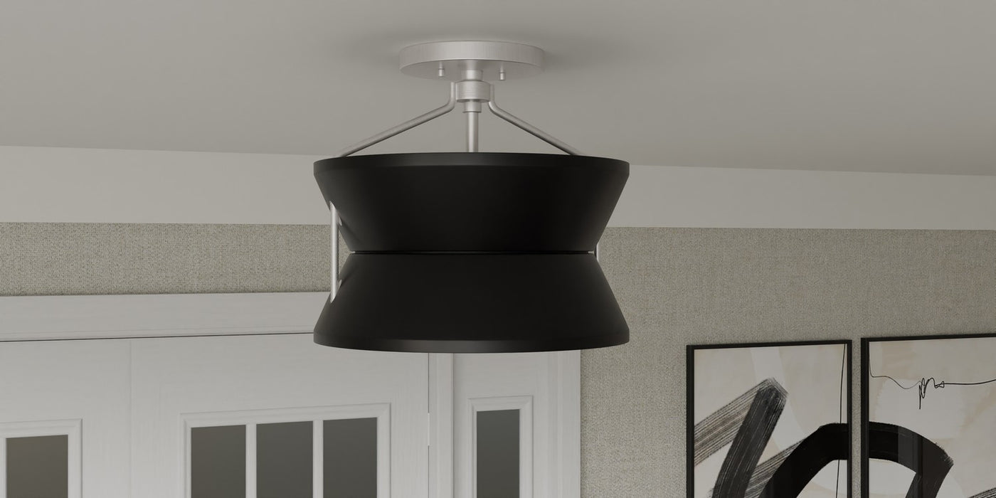 Myhouse Lighting Quoizel - QSF6166BN - Two Light Semi Flush Mount - Quoizel Semi-Flush Mount - Brushed Nickel