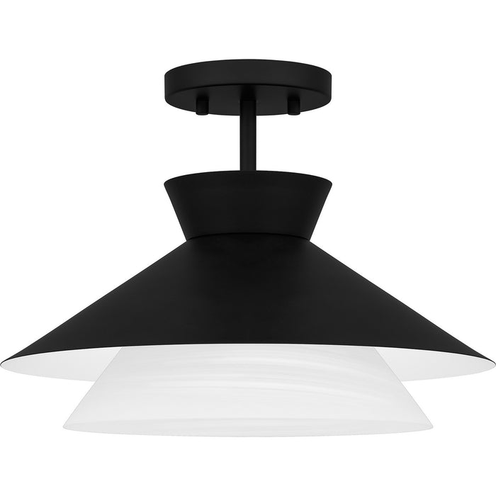 Myhouse Lighting Quoizel - QSF6171MBK - One Light Semi Flush Mount - Quoizel Semi-Flush Mount - Matte Black