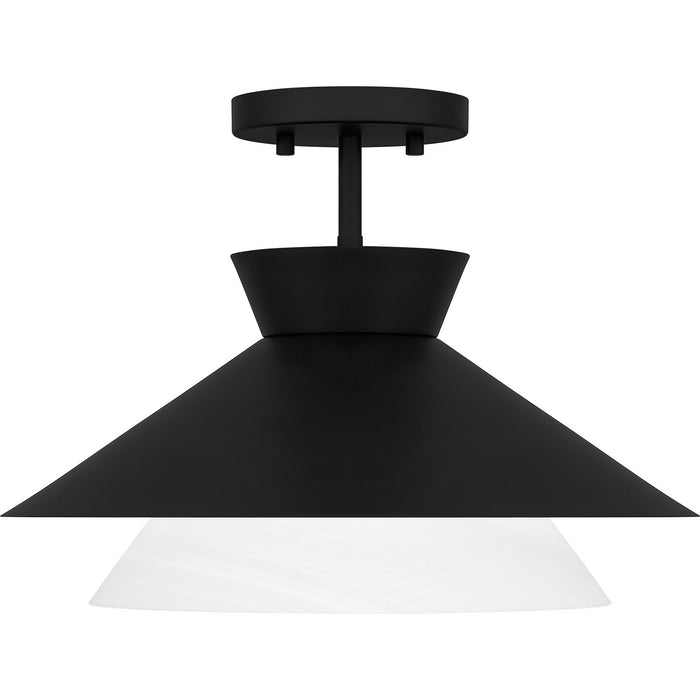 Myhouse Lighting Quoizel - QSF6171MBK - One Light Semi Flush Mount - Quoizel Semi-Flush Mount - Matte Black