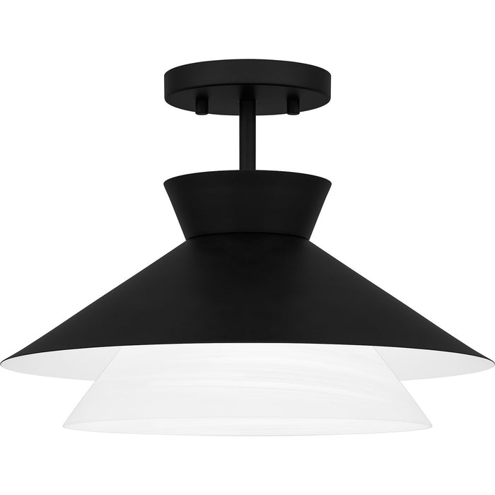 Myhouse Lighting Quoizel - QSF6171MBK - One Light Semi Flush Mount - Quoizel Semi-Flush Mount - Matte Black