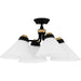 Myhouse Lighting Quoizel - QSF6218MBK - Four Light Semi Flush Mount - Quoizel Semi-Flush Mount - Matte Black