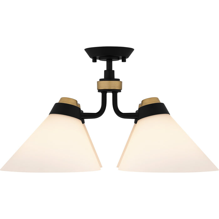 Myhouse Lighting Quoizel - QSF6218MBK - Four Light Semi Flush Mount - Quoizel Semi-Flush Mount - Matte Black