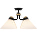 Myhouse Lighting Quoizel - QSF6218MBK - Four Light Semi Flush Mount - Quoizel Semi-Flush Mount - Matte Black