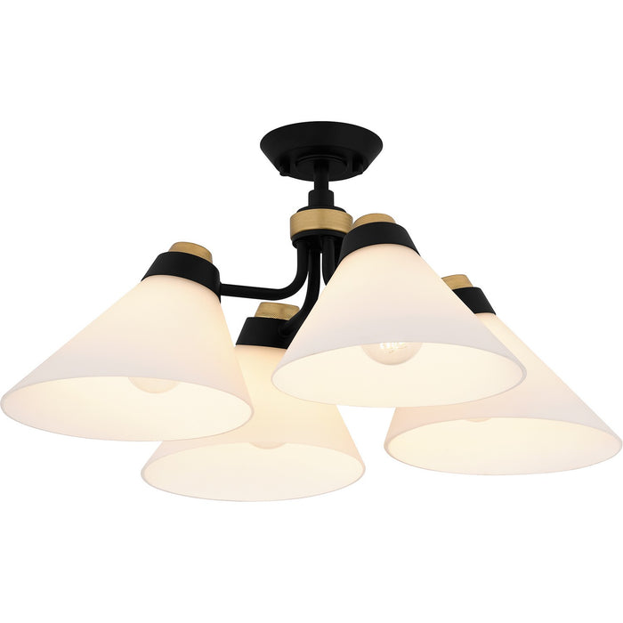 Myhouse Lighting Quoizel - QSF6218MBK - Four Light Semi Flush Mount - Quoizel Semi-Flush Mount - Matte Black