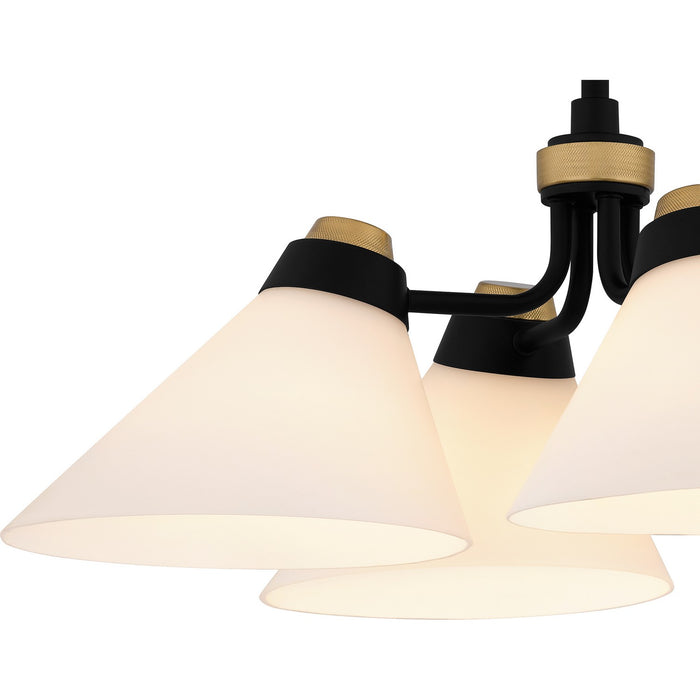 Myhouse Lighting Quoizel - QSF6218MBK - Four Light Semi Flush Mount - Quoizel Semi-Flush Mount - Matte Black