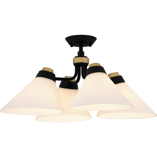 Myhouse Lighting Quoizel - QSF6218MBK - Four Light Semi Flush Mount - Quoizel Semi-Flush Mount - Matte Black