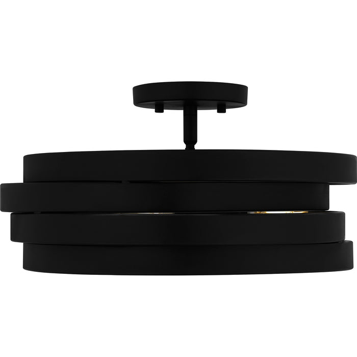 Myhouse Lighting Quoizel - QSF6223MBK - Three Light Semi Flush Mount - Quoizel Semi-Flush Mount - Matte Black