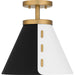 Myhouse Lighting Quoizel - QSF6224BWS - One Light Semi Flush Mount - Quoizel Semi-Flush Mount - Brushed Weathered Brass