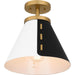 Myhouse Lighting Quoizel - QSF6224BWS - One Light Semi Flush Mount - Quoizel Semi-Flush Mount - Brushed Weathered Brass