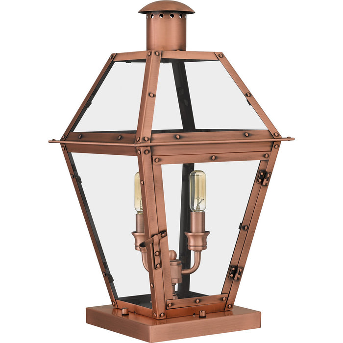 Myhouse Lighting Quoizel - RO9110AC - Two Light Outdoor Pier Base - Rue De Royal - Aged Copper