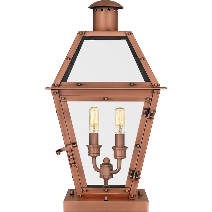 Myhouse Lighting Quoizel - RO9110AC - Two Light Outdoor Pier Base - Rue De Royal - Aged Copper