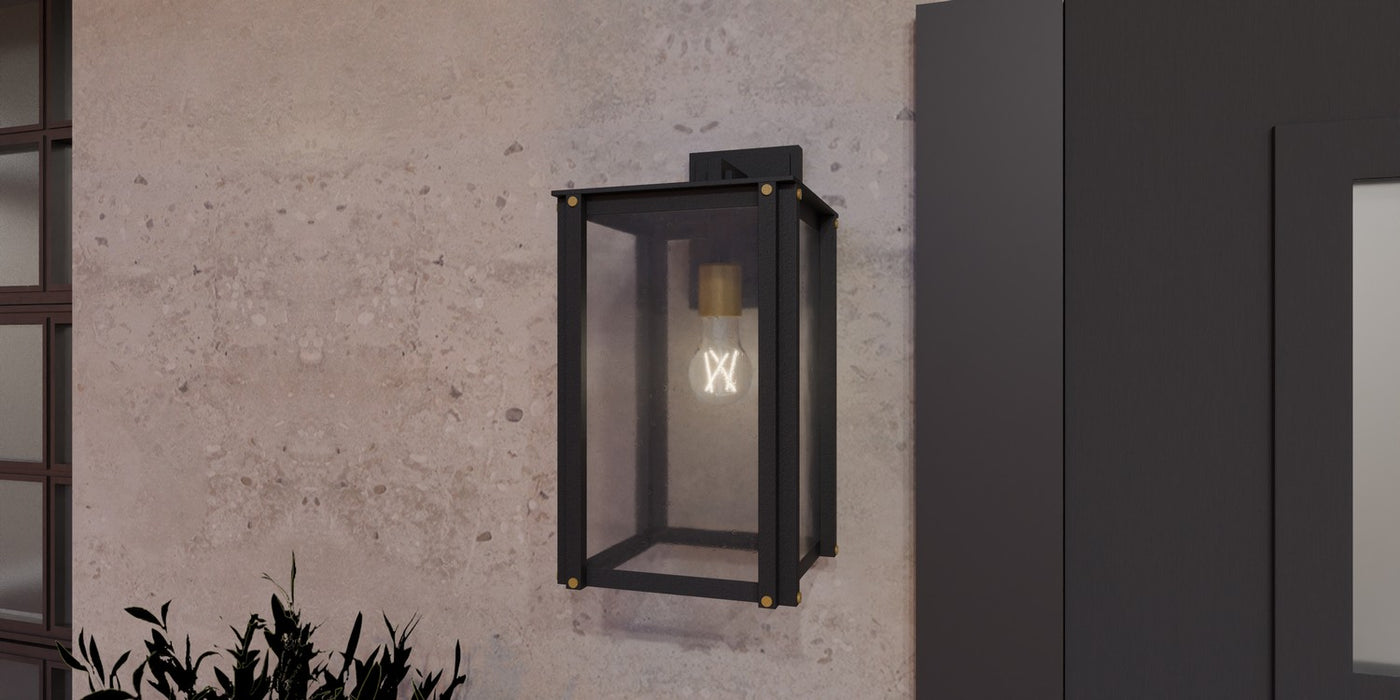 Myhouse Lighting Quoizel - ROB8408MBK - One Light Outdoor Wall Mount - Robbins - Matte Black