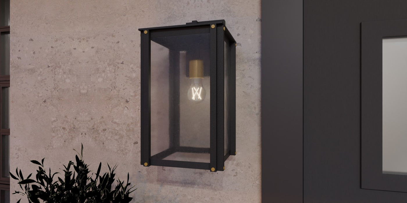 Myhouse Lighting Quoizel - ROB8409MBK - One Light Outdoor Wall Mount - Robbins - Matte Black