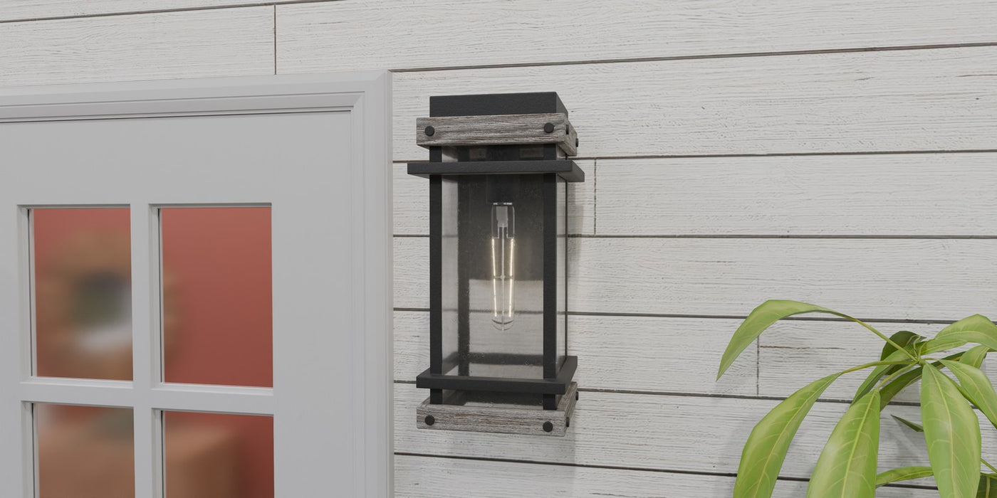 Myhouse Lighting Quoizel - SAD8407MBK - One Light Outdoor Wall Mount - Strader - Matte Black