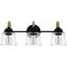 Myhouse Lighting Quoizel - SEB8622MBK - Three Light Bath - Seabreeze - Matte Black