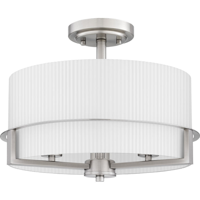 Myhouse Lighting Quoizel - SEY1715BN - Three Light Semi Flush Mount - Seymour - Brushed Nickel