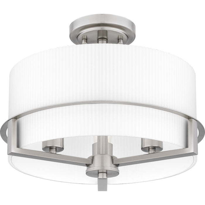 Myhouse Lighting Quoizel - SEY1715BN - Three Light Semi Flush Mount - Seymour - Brushed Nickel