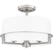 Myhouse Lighting Quoizel - SEY1715BN - Three Light Semi Flush Mount - Seymour - Brushed Nickel