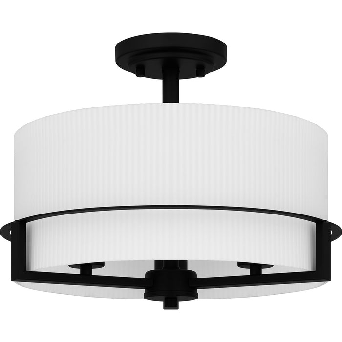 Myhouse Lighting Quoizel - SEY1715MBK - Three Light Semi Flush Mount - Seymour - Matte Black