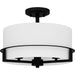 Myhouse Lighting Quoizel - SEY1715MBK - Three Light Semi Flush Mount - Seymour - Matte Black