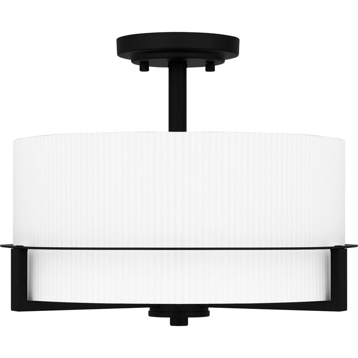 Myhouse Lighting Quoizel - SEY1715MBK - Three Light Semi Flush Mount - Seymour - Matte Black