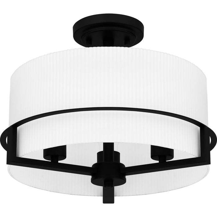 Myhouse Lighting Quoizel - SEY1715MBK - Three Light Semi Flush Mount - Seymour - Matte Black