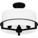 Myhouse Lighting Quoizel - SEY1715MBK - Three Light Semi Flush Mount - Seymour - Matte Black